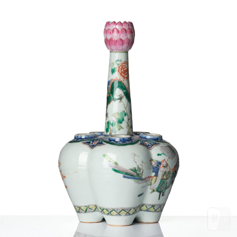 A large famille rose tulip vase, - 图4